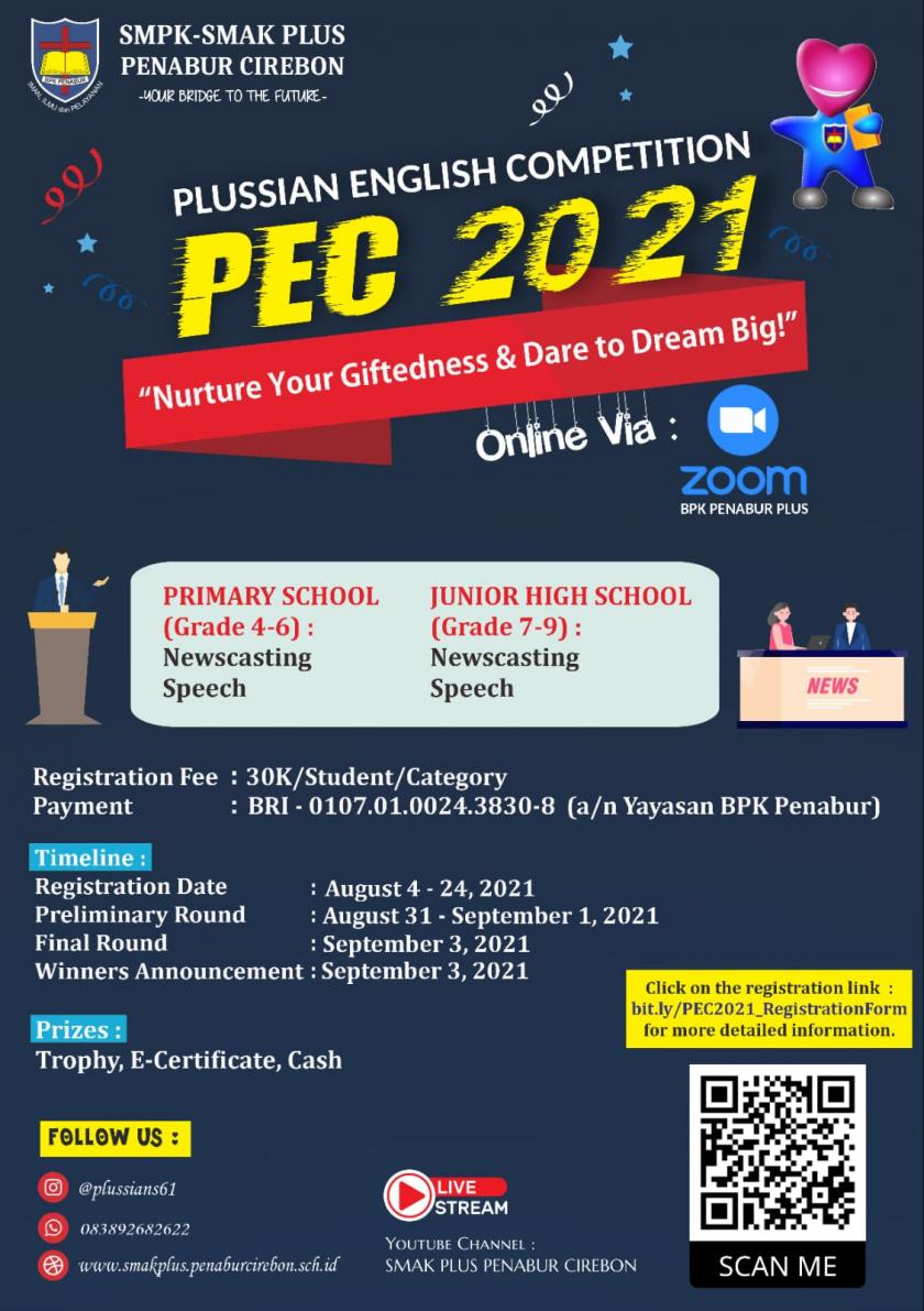 PLUSSIAN ENGLISH COMPETITION (PEC) 2021 IS BACK | DON’T FORGET TO FOLLOW IT !!!